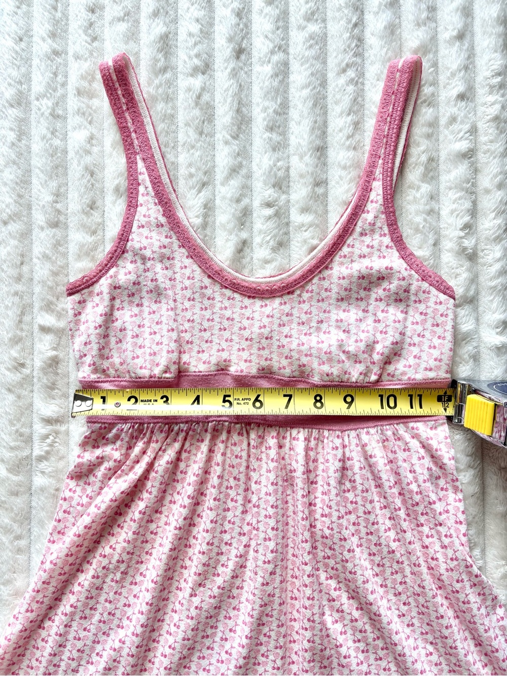 Vintage Y2K Rare Hollister Light Pink Cherry Babydoll Tank Top - Picture 7 of 8